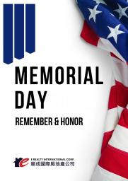 In observance of memorial day